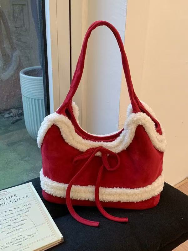 T588-703 Plush tote bag with one shoulder -GYBB