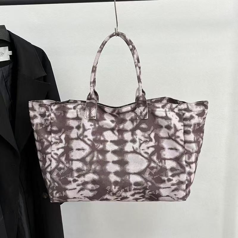 T588-938 Single shoulder canvas tote bag with large capacity outdoor pattern