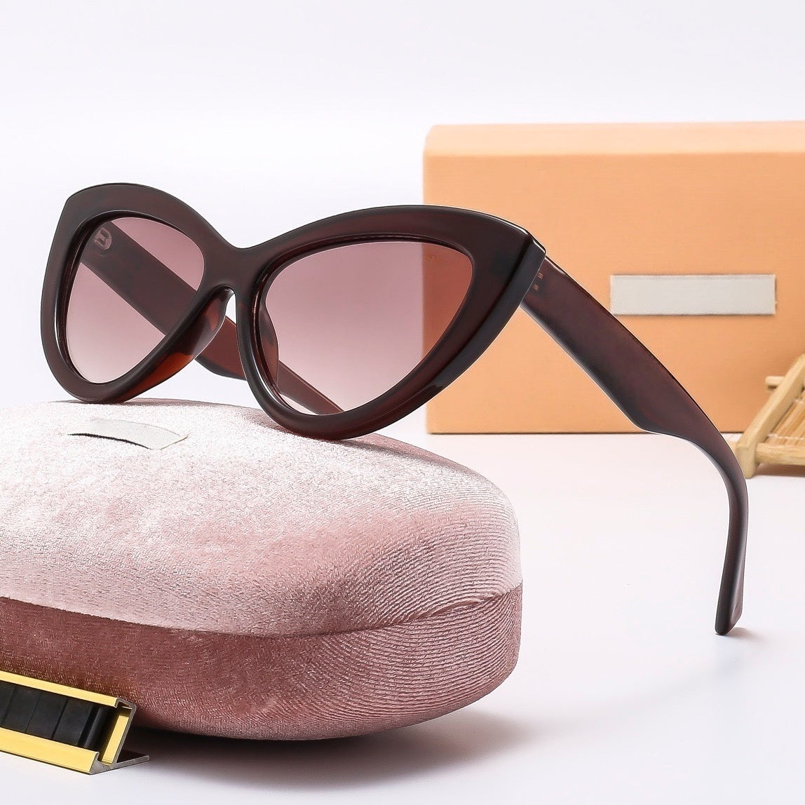 T588-957 Men's and women's large frame glasses, sunglasses, cat's eyes