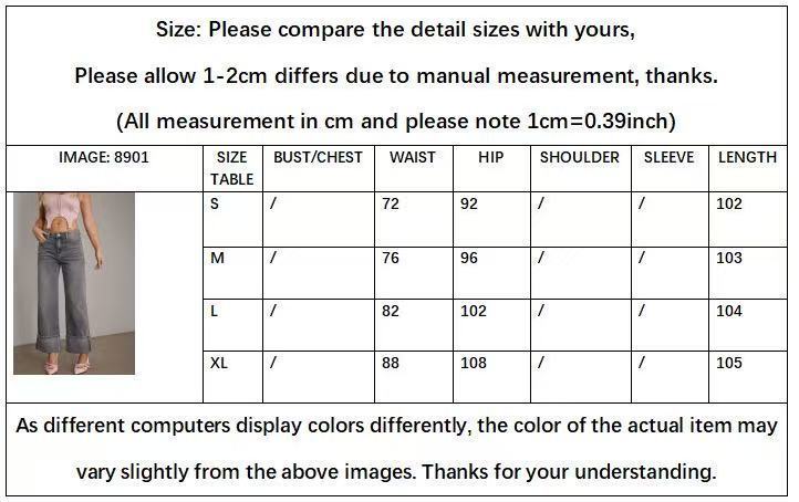 T588-746 High waisted loose casual women's jeans