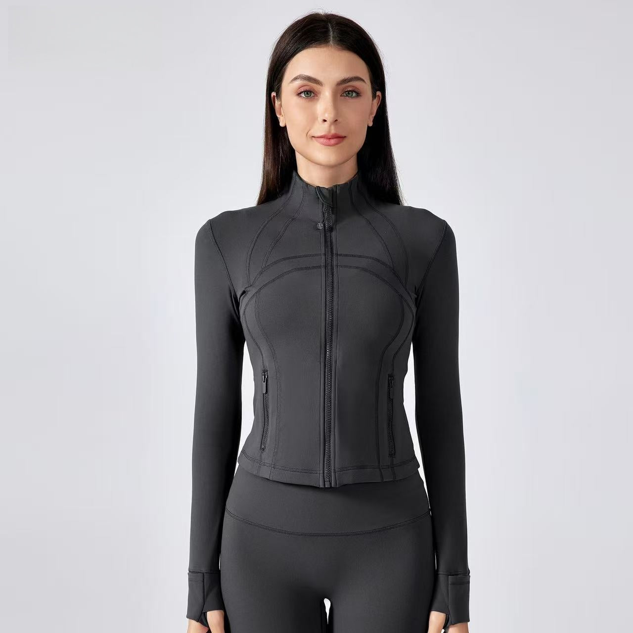 T588-1078  Yoga fitness clothing, long sleeves, slim fit, outdoor