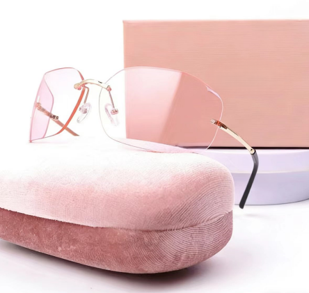 T588-1051  Frameless personalized sunglasses, fashionable metal sunglasses