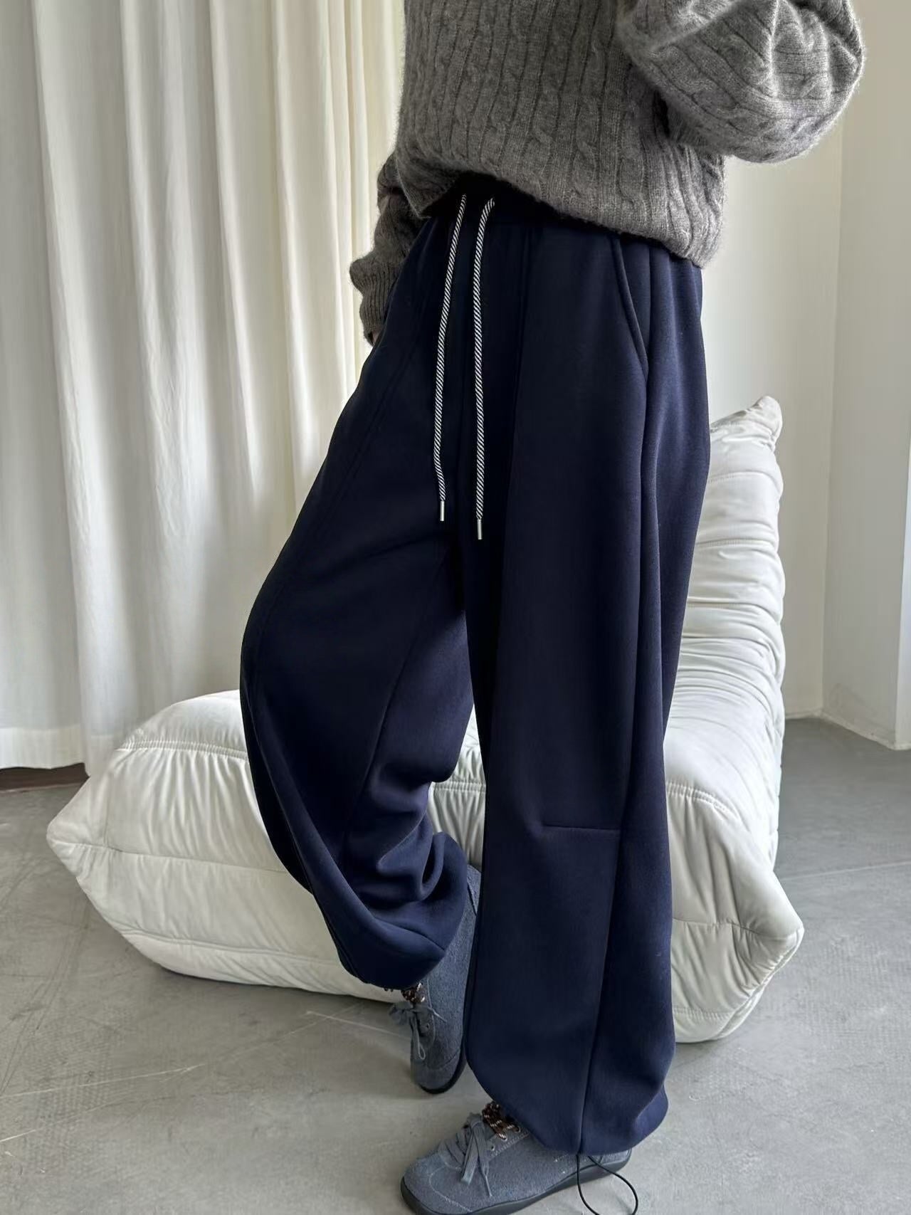 T588-631 -Casual loose wide leg pants-1688YF