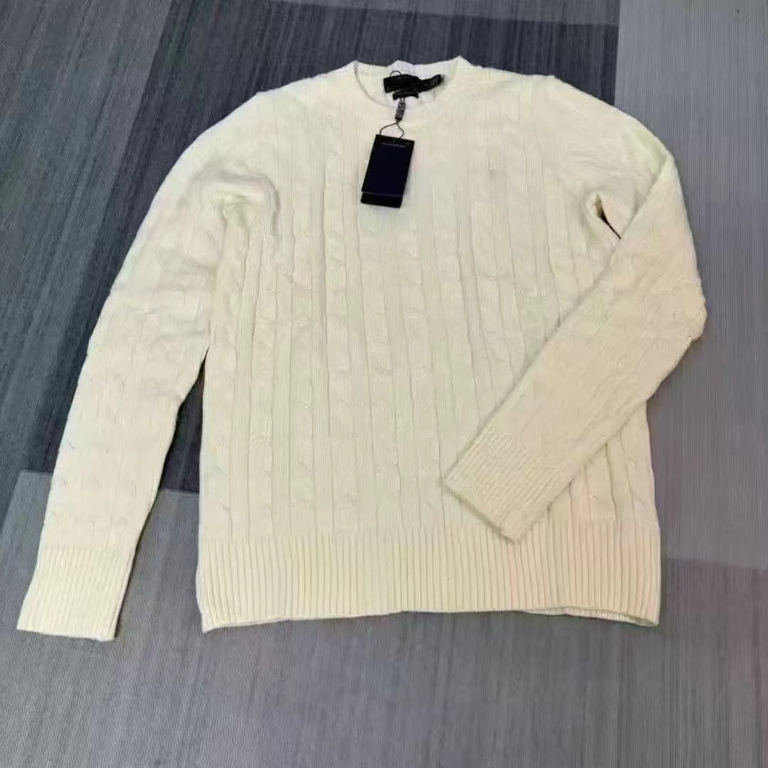T588-889 Embroidered knitted sweater round neck pullover for men and women